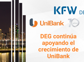 DEG continúa apoyando el crecimiento de UniBank 