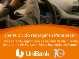 Recarga tu cuenta de panapass en segundos desde nuestra Banca en Línea Recarga tu cuenta de panapass en segundos desde nuestra Banca en Línea