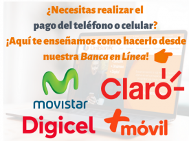 ¿Sabes lo fácil que es realizar el pago del teléfono y celular desde nuestra Banca en Línea? ¿Sabes lo fácil que es realizar el pago del teléfono y celular desde nuestra Banca en Línea?
